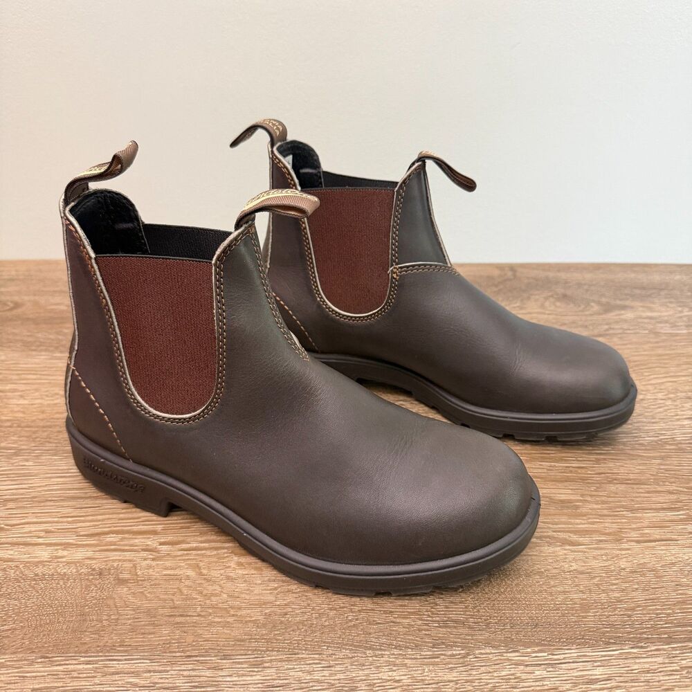 Blundstone 500 Chelsea Boots Stout Brown Leather AU 7.5 US 8.5 Men 10 Womens